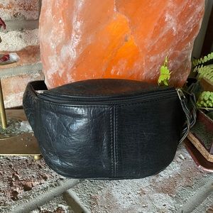 Vintage Black Leather Fanny Pack by Sven Design San Francisco